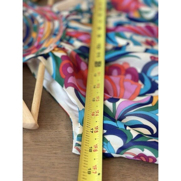 Trina Turk Women's XS Arias Dress in Color Parchment Multi - Picture 8 of 9